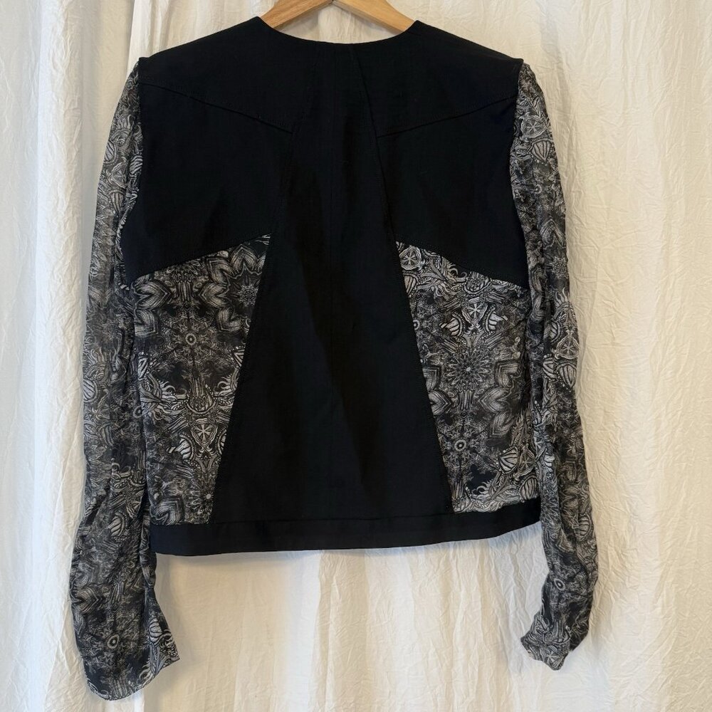 Helmut Lang Designer Silk Lightweight Blazer Size 6 Chiffon Luxury Chic - Picture 7 of 12
